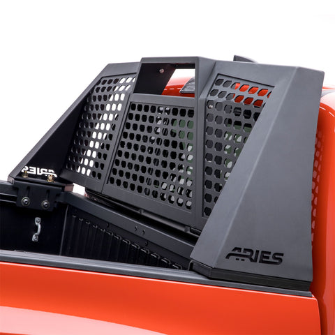 ARIES 1110111 - Switchback Black Aluminum Headache Rack, Select Dodge, Ram 1500, 2500, 3500