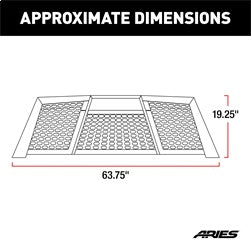 ARIES 1110111 - Switchback Black Aluminum Headache Rack, Select Dodge, Ram 1500, 2500, 3500