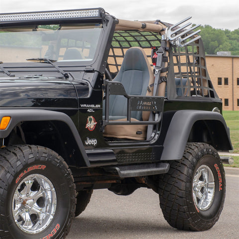 ARIES 1500100 - Black Aluminum Jeep Wrangler TJ Tube Half Doors