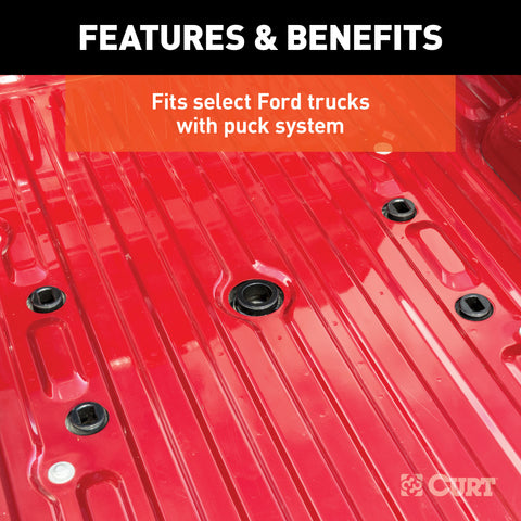 CURT 16034 A20 5th Wheel Hitch, Select Ford F-250, F-350, F-450, 8' Bed Puck System