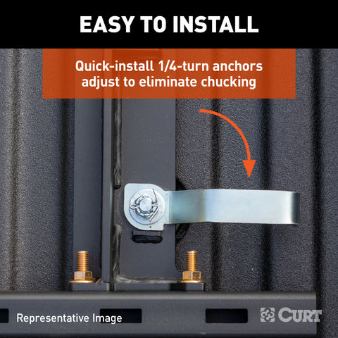 CURT 16058 A25 Sliding 5th Wheel Hitch, 25K, Select Ram 2500, 3500 Puck System