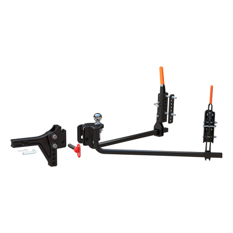 CURT 17510 Weight Distribution Hitch TruTrack Round Bar Fits 2 Inch Receiver 800 to 1000 Pound