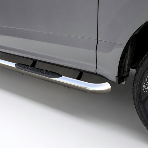 ARIES 203046-2 - 3 Round Polished Stainless Side Bars, Select Ford Ranger SuperCrew