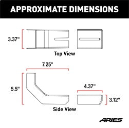 ARIES 2055140 - VersaTrac Running Board Bracket Covers, 4-Pack