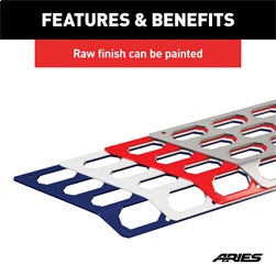 ARIES 2055153 - Paintable 53-Inch Raw Aluminum AdvantEDGE Running Board Step Pad