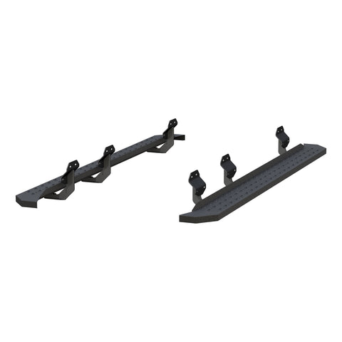 ARIES 2055519 - RidgeStep 6-1/2 x 91 Black Steel Running Boards, Select Ford F-Series Crew