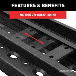 ARIES 2055519 - RidgeStep 6-1/2 x 91 Black Steel Running Boards, Select Ford F-Series Crew