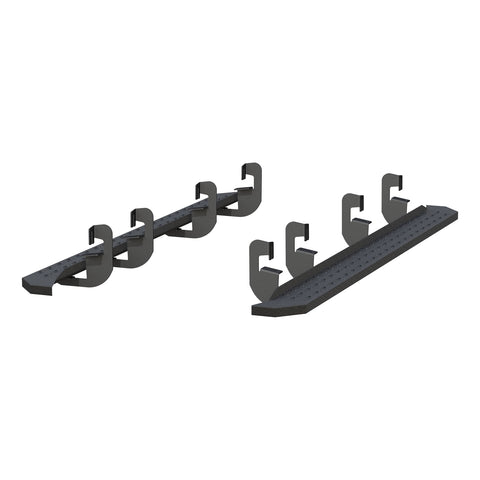 ARIES 2055541 - RidgeStep 6-1/2 x 91 Black Steel Running Boards, Select Silverado, Sierra Crew