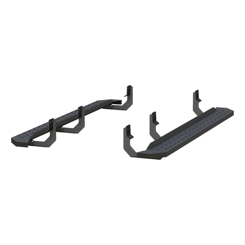 ARIES 2055543 - RidgeStep 6-1/2 x 75 Black Steel Running Boards, Select Nissan Titan