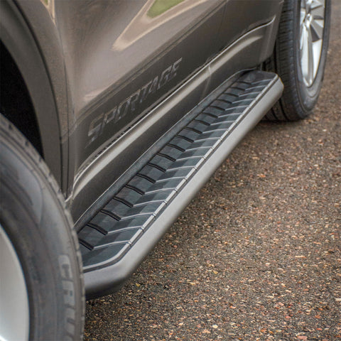 ARIES 2061008 - AeroTread 5 x 67 Black Stainless Running Boards, Select Jeep Compass, Patriot