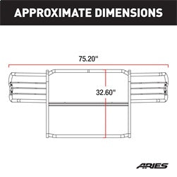 ARIES 3046F - Black Steel Grille Guard, Select Ford F-150, Expedition