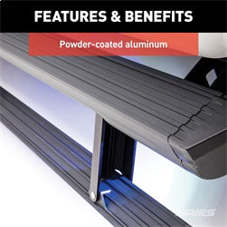 ARIES 3047902 - ActionTrac 83.6 Powered Running Boards, Select Silverado, Sierra, Crew Cab