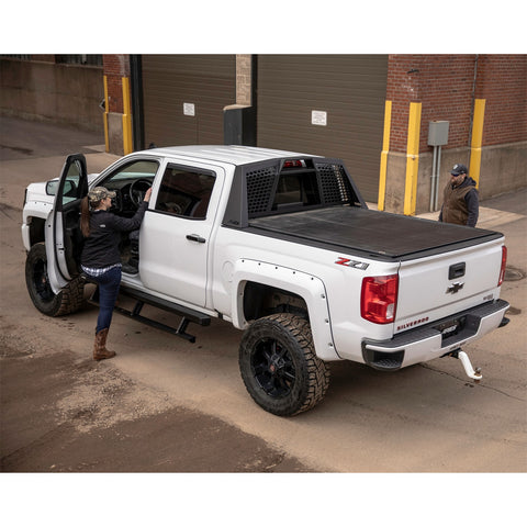 ARIES 3047902 - ActionTrac 83.6 Powered Running Boards, Select Silverado, Sierra, Crew Cab