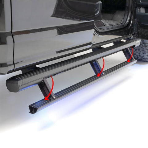 ARIES 3047960 - ActionTrac 87.6 Powered Running Boards, Select Nissan Titan, XD Crew Cab