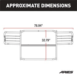 ARIES 3061 - Black Steel Grille Guard, Select Ford F-250, F-350, F-450, F-550 Super Duty