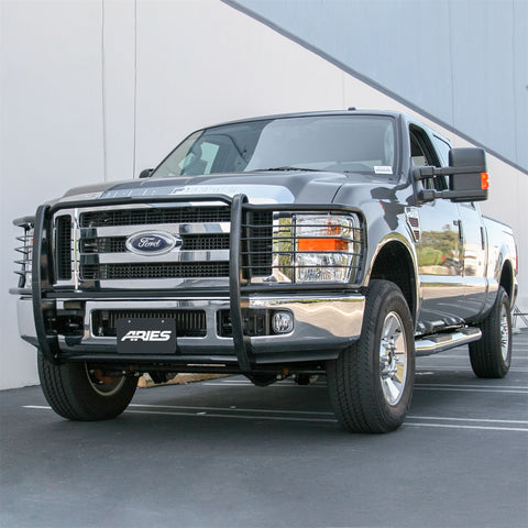 ARIES 3061 - Black Steel Grille Guard, Select Ford F-250, F-350, F-450, F-550 Super Duty