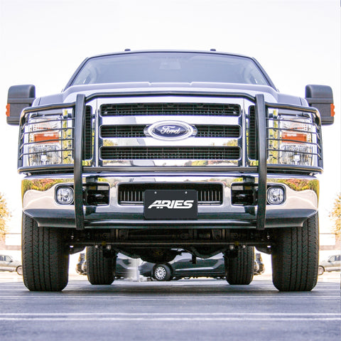 ARIES 3061 - Black Steel Grille Guard, Select Ford F-250, F-350, F-450, F-550 Super Duty