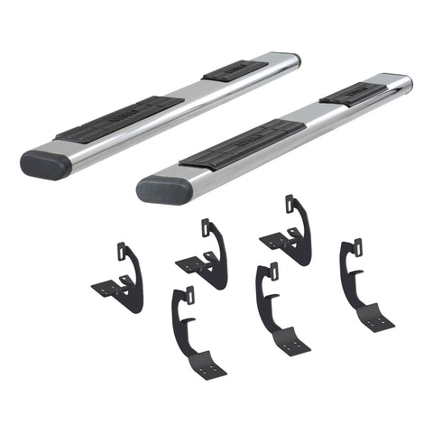 ARIES 4444015 - 6 x 85 Polished Stainless Oval Side Bars, Select Dodge Ram 2500, 3500