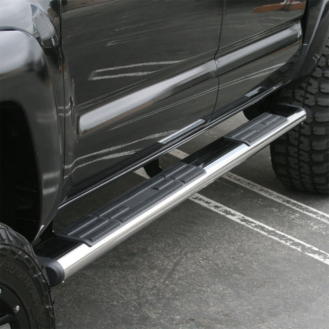 ARIES 4444037 - 6 x 75 Polished Stainless Oval Side Bars, Select Toyota Tacoma