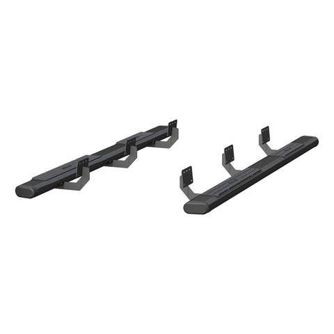 ARIES 4445047 - 6 x 91 Black Aluminum Oval Side Bars, Select Ram 1500 Crew Cab