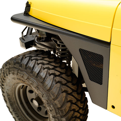 Paramount Automotive 51-0041 - 97-06 Jeep Wrangler TJ Steel Front Fender w/ Mesh Insert