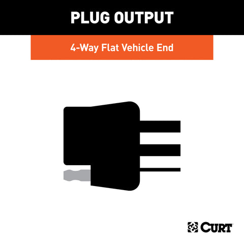 CURT 55550 - Custom 4-Flat Select Kia Sorento OEM Tow Package Required
