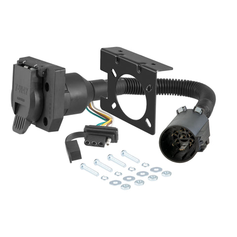 CURT 55774 - Dual-Output 7/4-Way Connector (Plugs into USCAR)