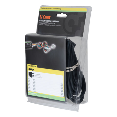 CURT 57101 - Dual-Output 7/4-Way Connector with Backup Alarm (Plugs into USCAR)