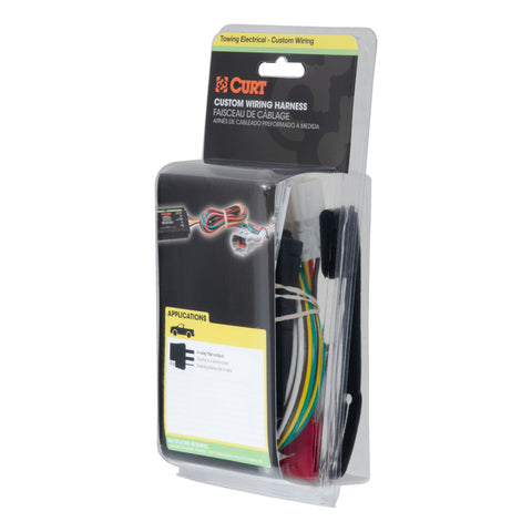CURT 56222 - Custom Wiring Harness 4-Way Flat Output Select Kia Rondo Soul