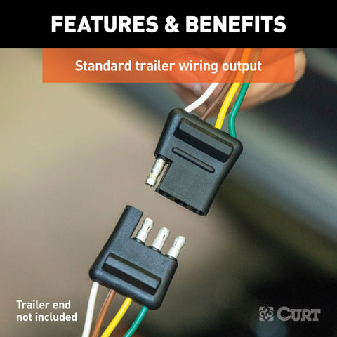 CURT MFG 56494 CUSTOM WIRING HARNESS  4-WAY FLAT O