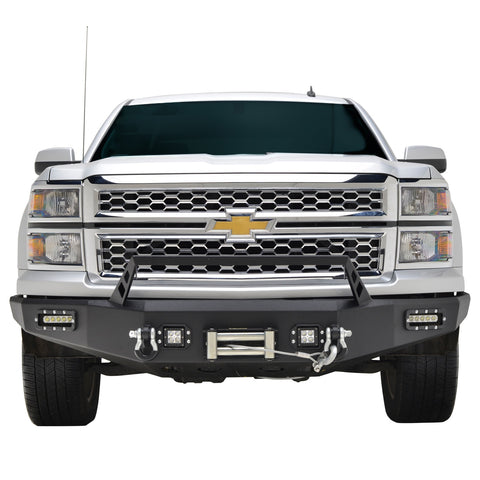 Paramount Automotive 57-0302 - 14-15 Chevy Silverado 1500 LED Front Winch Bumper