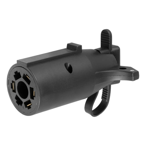 CURT 57245 - Electrical Adapter with Tester (7-Way RV Blade Vehicle to 4-Way Flat Trailer)