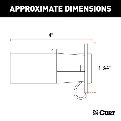 CURT 57245 - Electrical Adapter with Tester (7-Way RV Blade Vehicle to 4-Way Flat Trailer)