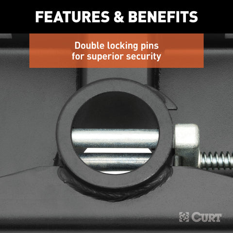CURT 60611 - Double Lock EZr Gooseneck Hitch 2-5/16in. Ball 30K (Brackets Required)