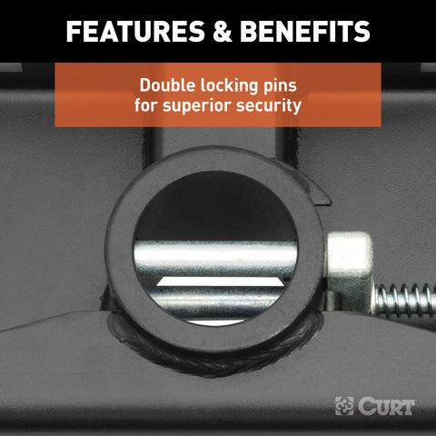CURT 60619 - Double Lock EZr Gooseneck Hitch 2-5/16in. Ball 30K (Brackets Required)