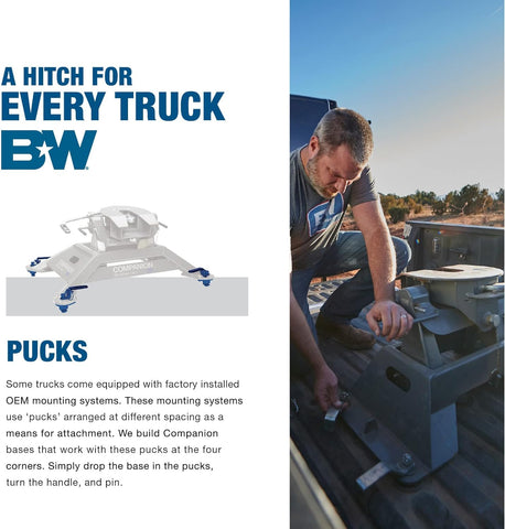 B&W Trailer Hitches RVK3600 - 25K Companion 5th Wheel Hitch Kit For RAM Puck System