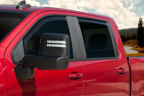EGR 571655 -2019 Chevy 1500 Crew Cab In-Channel Window Visors - Matte Black