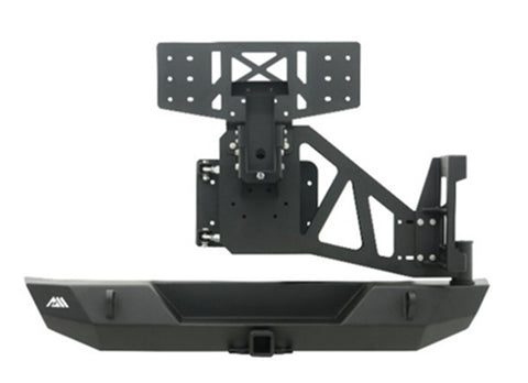 Paramount Automotive 81-10114 - 07-18 Jeep Wrangler JK Gen 3 Tire Carrier WITH Body Width Rear Bumper