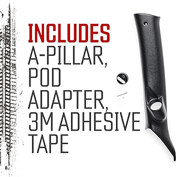 Bully Dog 33308 Custom A-pillar Mount, paintable, for GT with T-slot adapter GM