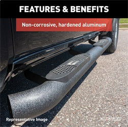 ARIES AL232012 - Big Step 4 Black Aluminum Round Side Bars, Select Toyota Tundra