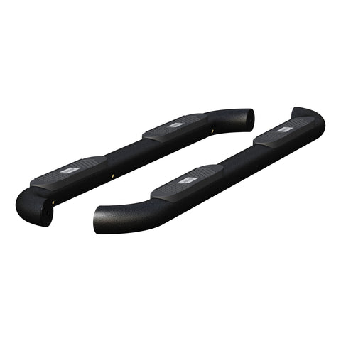 ARIES AL239042 - Big Step 4 Black Aluminum Round Side Bars, Select Nissan Titan, XD