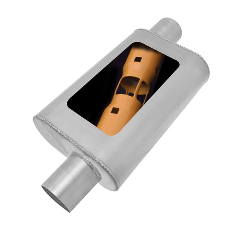 Gibson Performance Exhaust BM0103 MWA Offset/Offset Oval Muffler Stainless