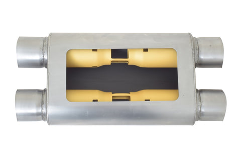 Gibson Performance Exhaust BM0111 MWA Dual in/Dual Out Oval Muffler Stainless
