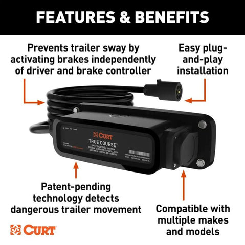 CURT 51202 - True Course Advanced Bluetooth® Trailer Sway Control System