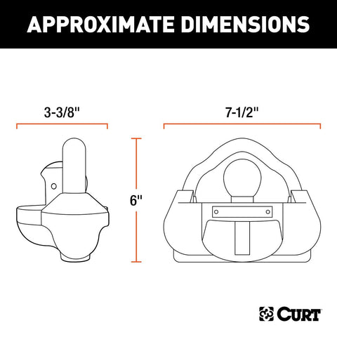 CURT 23179 Ballistic-Grade Nylon Universal Trailer Tongue Lock