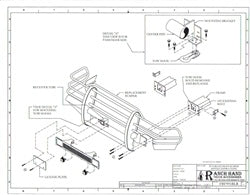 Ranch Hand FBF991BLR Bumper Legend One Piece Design Direct-Fit Mounting Hardware