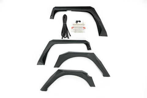 DV8 Offroad FENDB-09 07-18 Jeep JK Fender Flares Armor Front & Rear