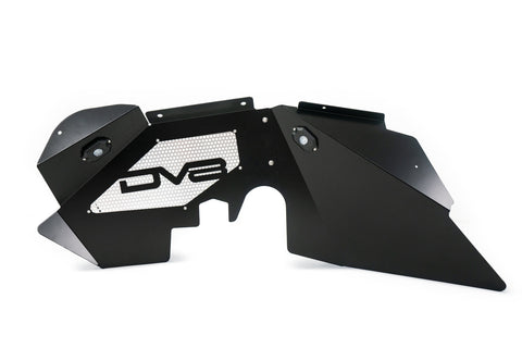 DV8 Offroad INFEND-01FBRL 07-18 Jeep JK Inner Fender and Rock Light Front Black Finish