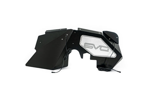 DV8 Offroad INFEND-01FBRL 07-18 Jeep JK Inner Fender and Rock Light Front Black Finish