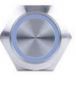 PUSH BUTTON SWITCH  HALO (20A) BLUE